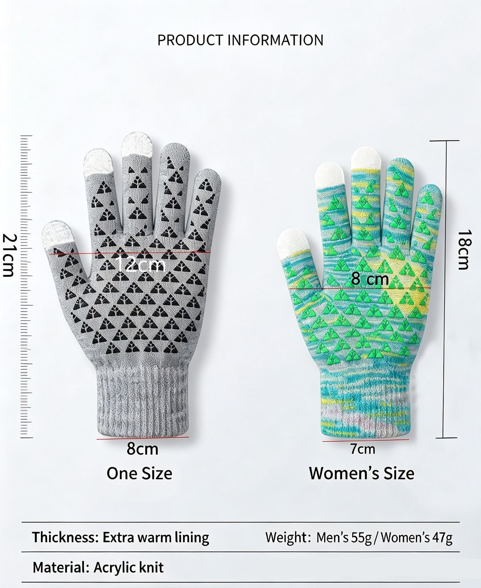 Female Non‑Slip Touch Screen Sport Gloves Ergonomic Cut for Mountain Hike Cycling Motorcycle Riding 2 Pcs Gradient Red One Size Great Christmas Present — image 2