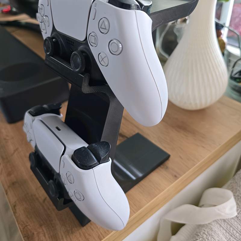 ORANGE 3-in-1 PS5 and Xbox Controller Stand – Compatible with PlayStation 5/Xbox Consoles. A gaming desktop organizer with a headphone hanger, non-charging — image 5