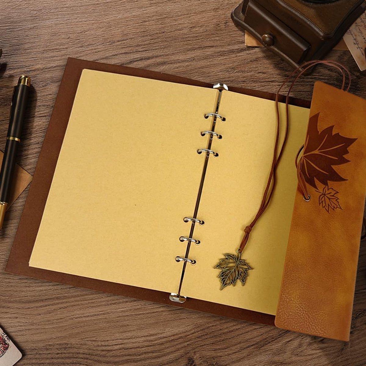 Notebook - Unisex Journal - Leather Sketchbook - Classic Spiral Binding - Travel Journal - Includes Unprinted Kraft Paper - Replaceable Inserts, Ideal Gift โ image 4