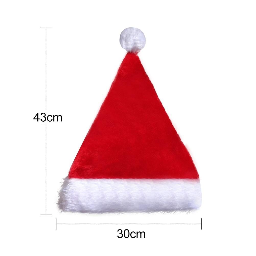 LED Christmas Hat Light Up Plush Santa Hat Christmas Costume Props Holiday Party Supplies — image 2