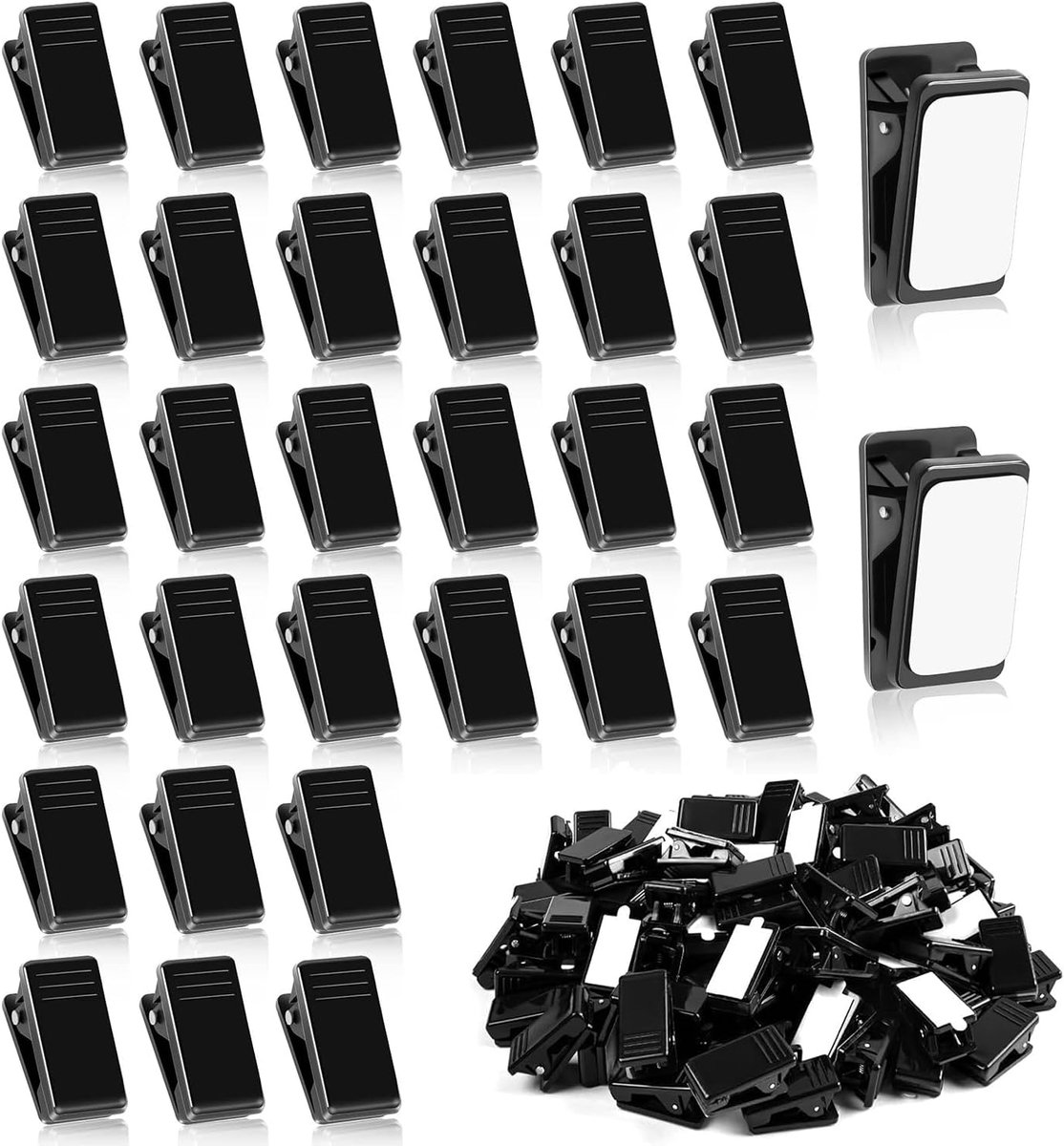 60 pieces - 1.3*2.6 cm - PP clip - self-adhesive spring clips - acrylic glue clips - self-adhesive plastic wall clips - small self-adhesive clip