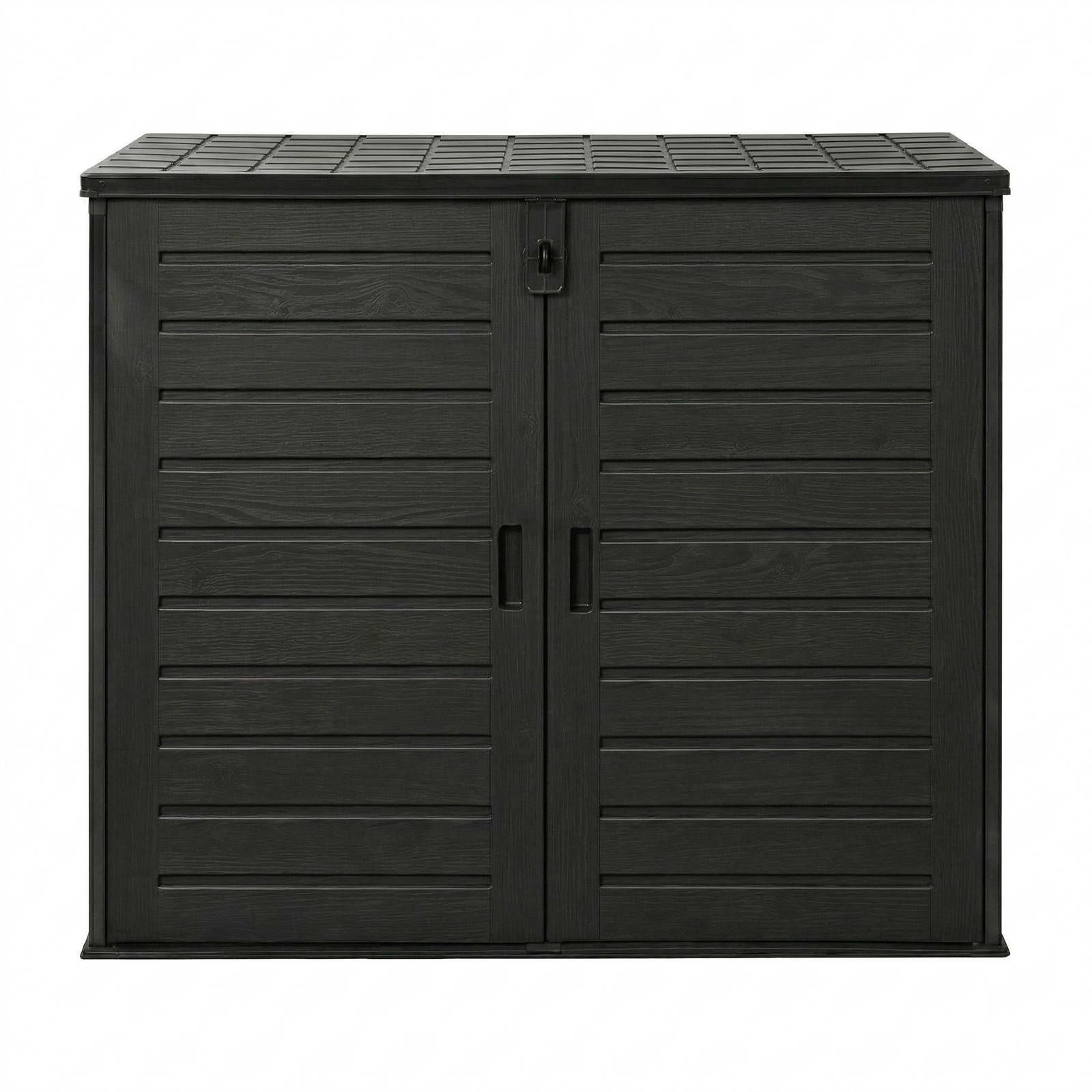 Gardeon Outdoor Storage Box 1170L Container Lockable Cabinet Tool Organizer Shed Black — image 3