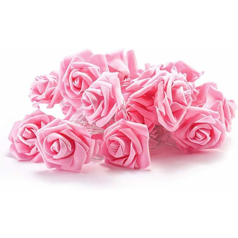 Battery Operated LED String Lights Pink Flowers Pattern Diameter 6Cm, Pe (Polyethylene)., Pink, 3M 20LED โ image 2