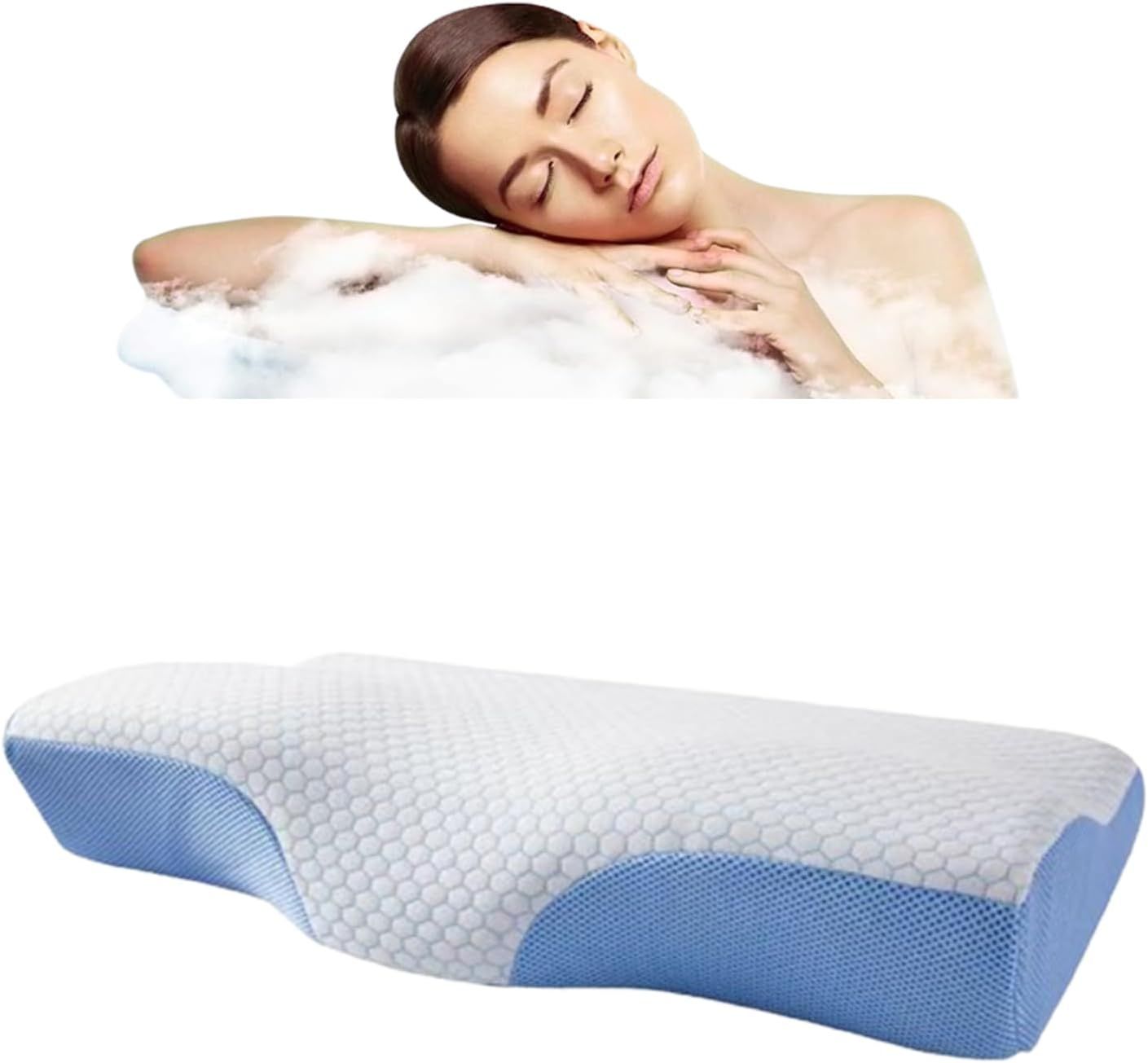 Memory Foam Contour Pillow Cervical Groove Ergonomic Neck Comfort AU — image 6