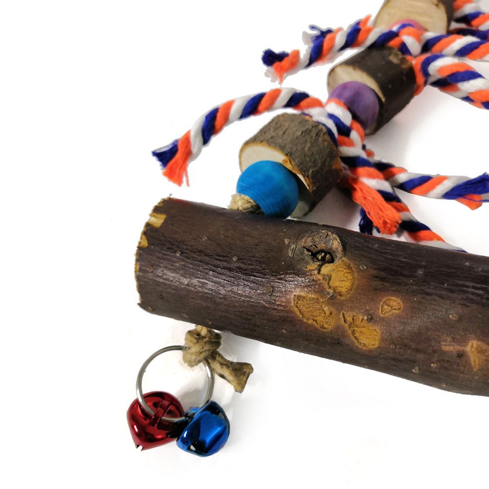 Wooden Chicken Swing Colorful Pet Swing Chew Toy for Chicken and Birds โ image 5