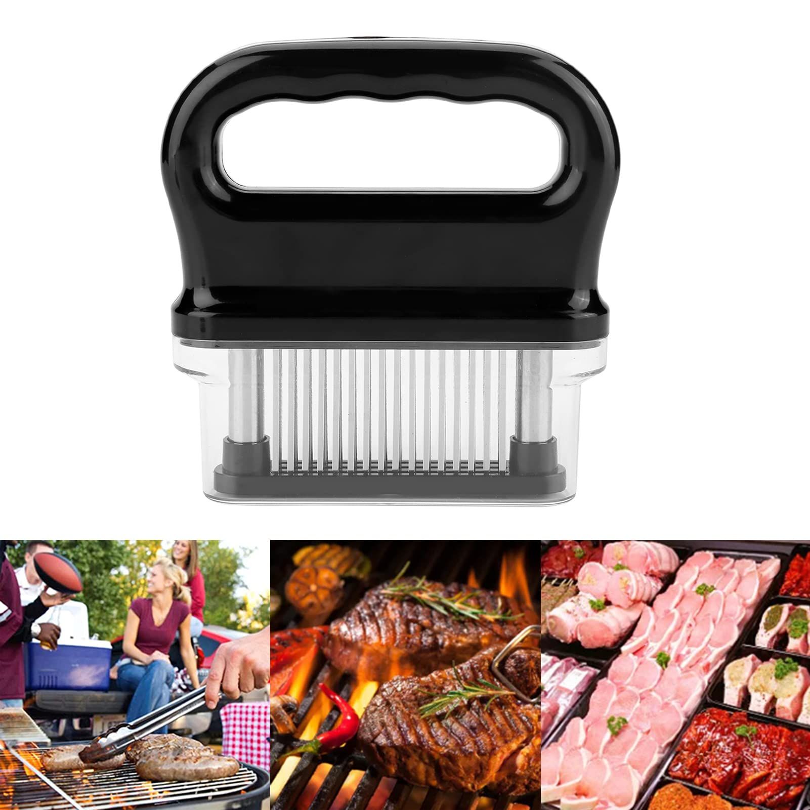 Meat Tenderizer, Stainless Steel Ultra Sharp Needle Blade Tenderizer for Tenderizing Steak, Baking Kitchen Accessories — image 2