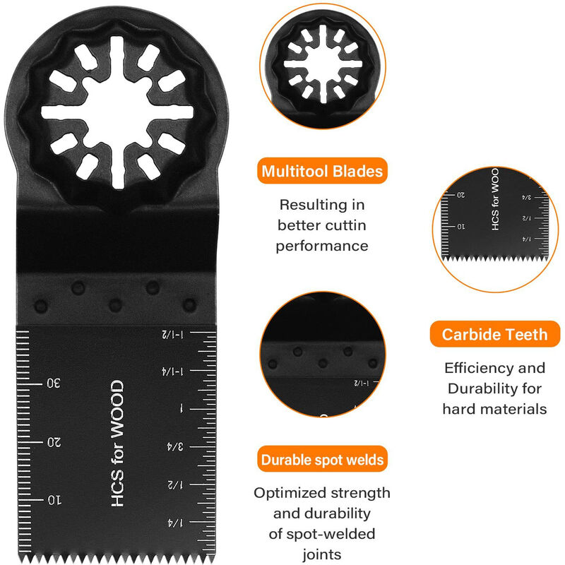 10pcs Oscillating Saw Blades, Oscillating Multitool Accessory Set, Universal Saw Blade for Dremel, Bosch, Makita, Fein โ image 2