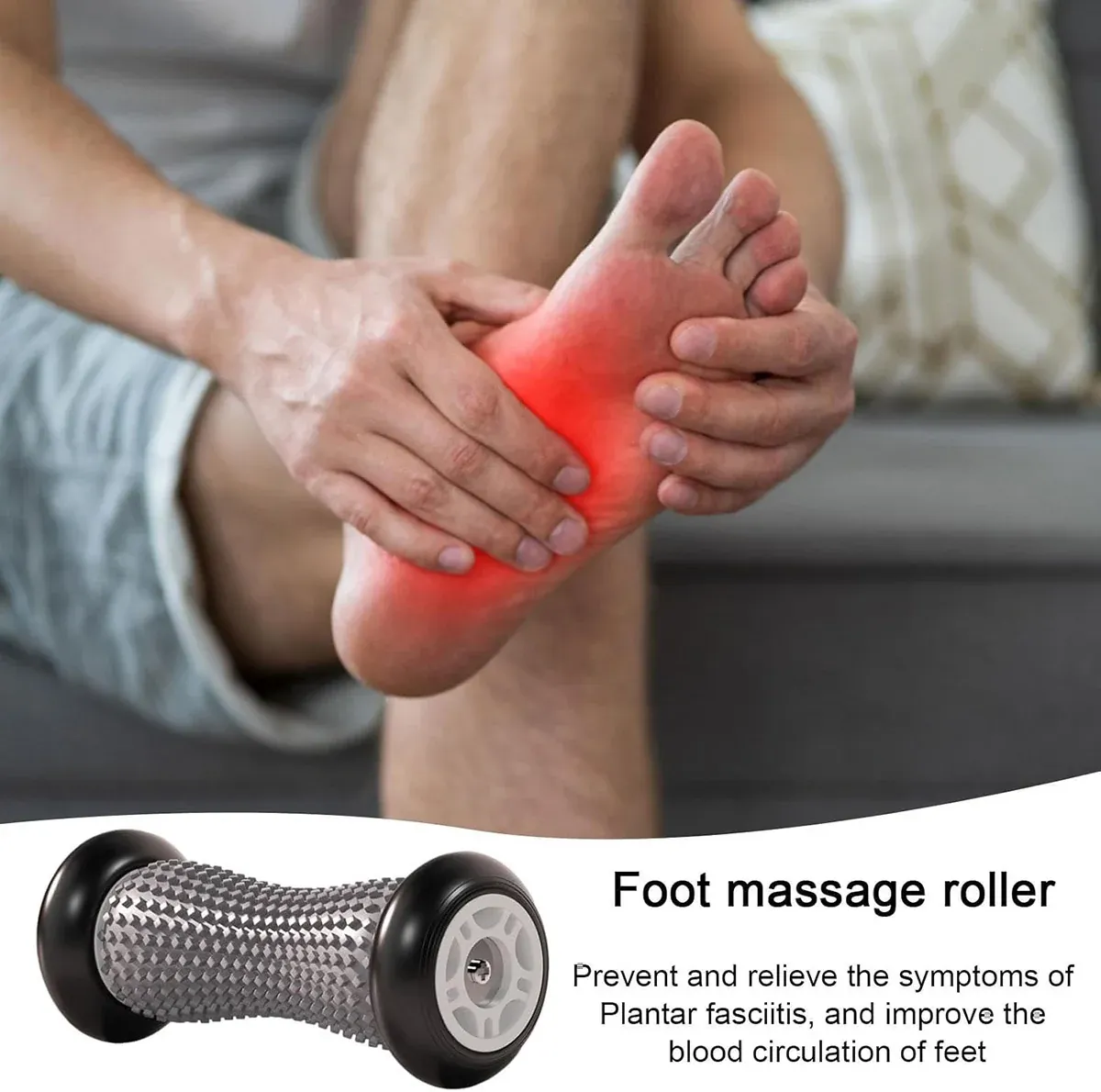 Foot Massage Roller Muscle Relaxation Arch Care Yoga Fitness Tool - Blue โ image 6