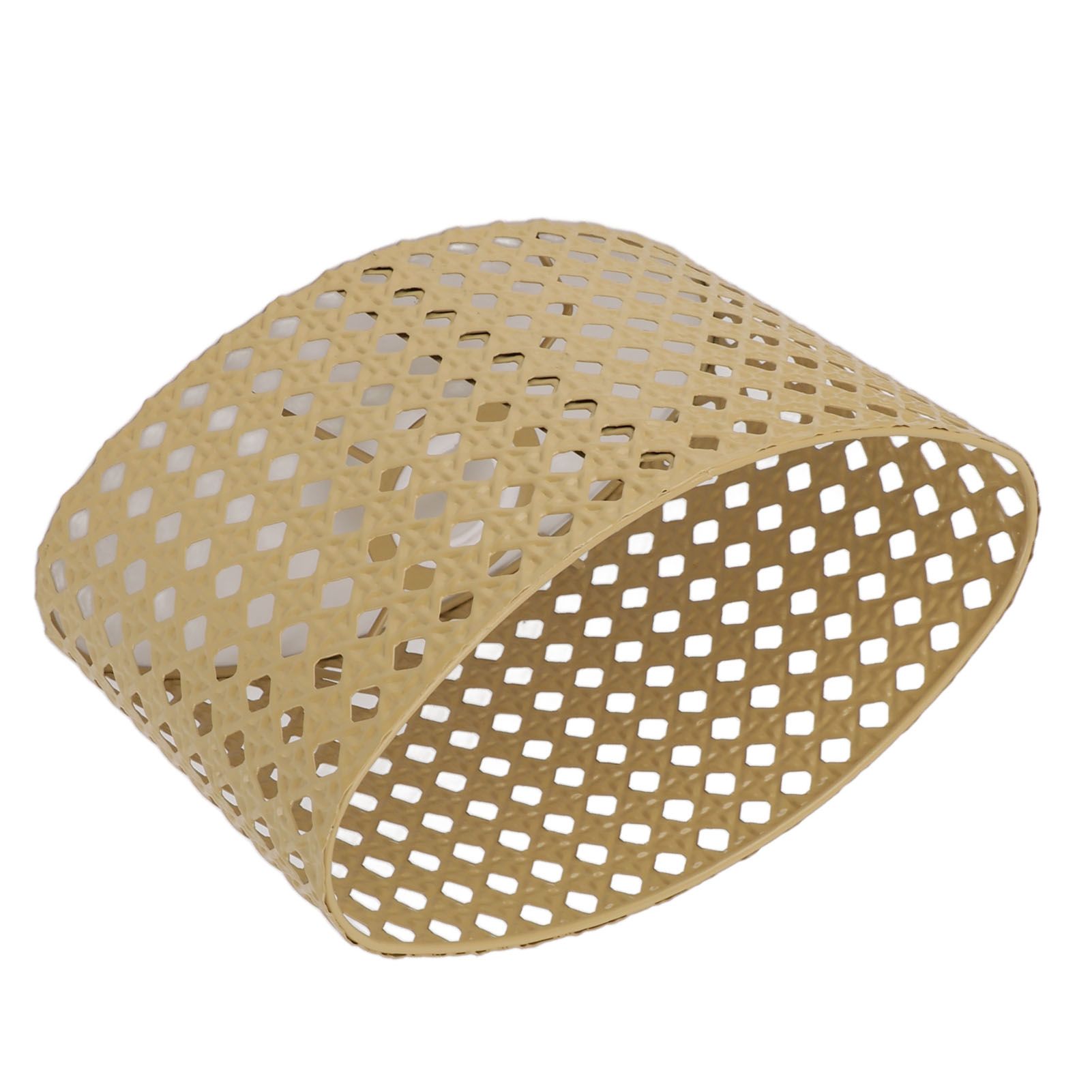 Iron Hollow Oval Lampshade Metal Engraving Hollow Lampshade Compatible for E27 E14 Caliber Lampholders Yellow โ image 3