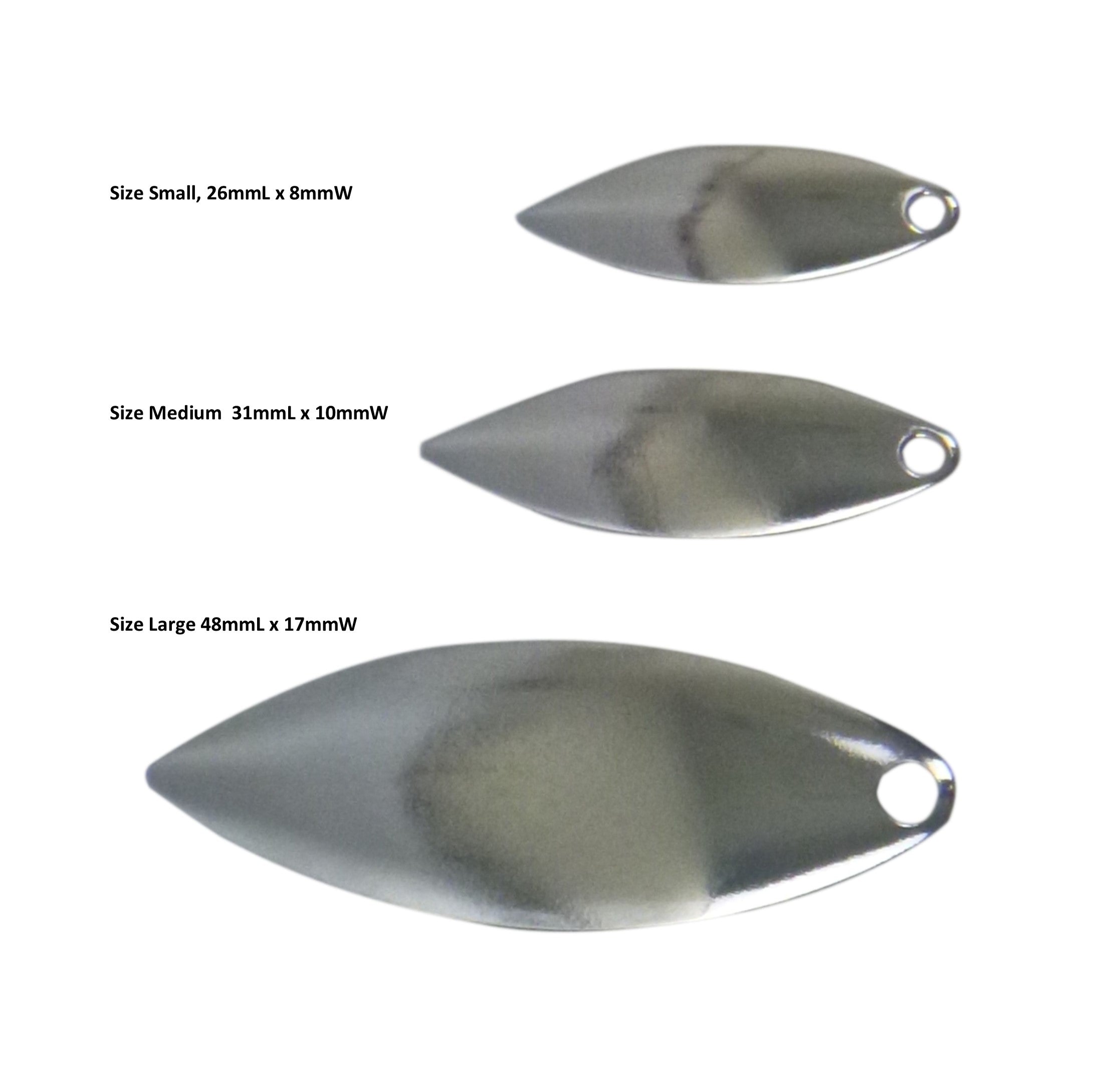 Artizan Smooth Willow Blade, Nickel, 31mmL x 10mmW, Qty 5 — image 2