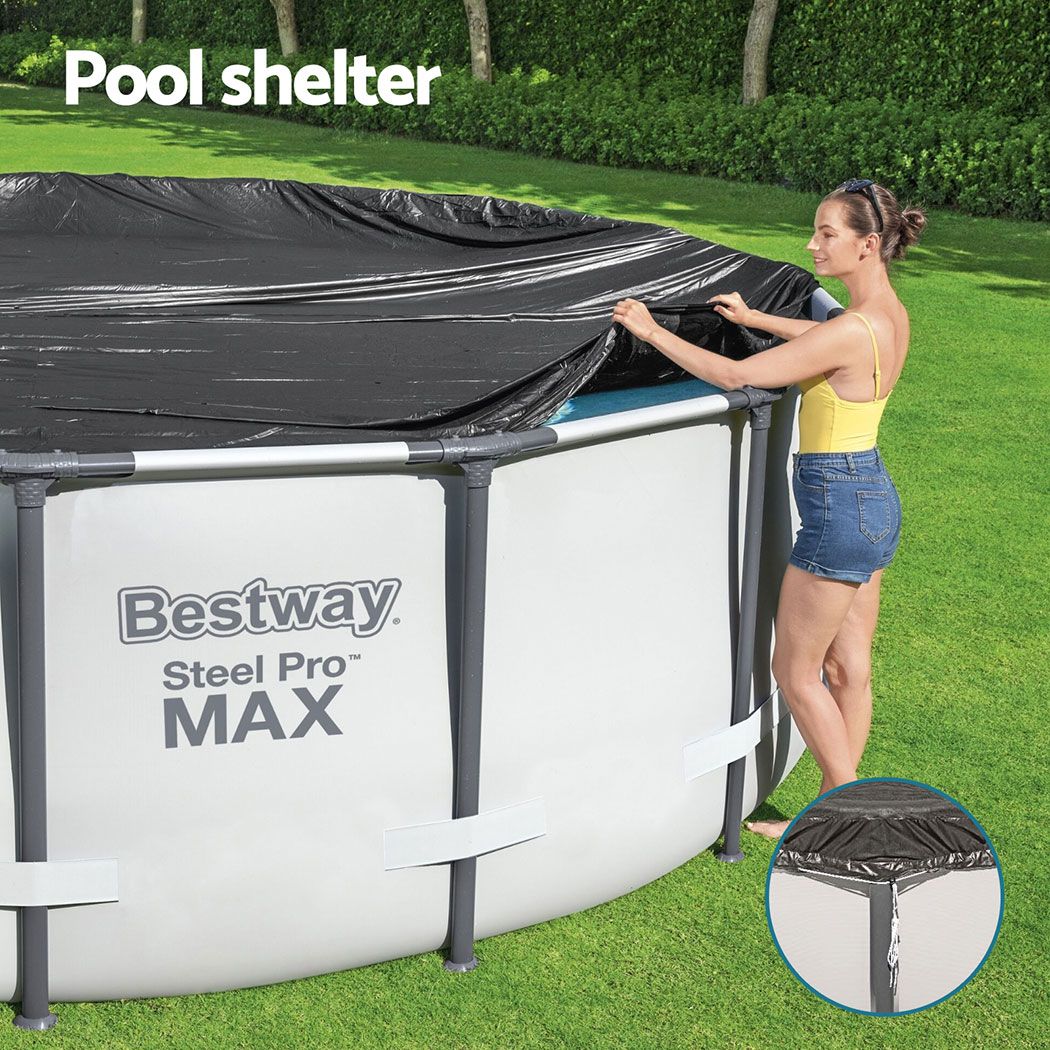 Bestway Pool Cover Fits 3.05m Round Above Ground Swimming Pool PVC Blanket โ image 4
