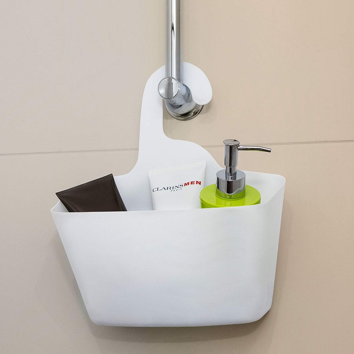 Hanging Shower Baskets Set of 2 - Hangable Shower Rod Basket Rack with Hook - Hanging Bathroom / Shower Basket Bathroom Basket Shampoo Holder with Hanging Hook — image 2
