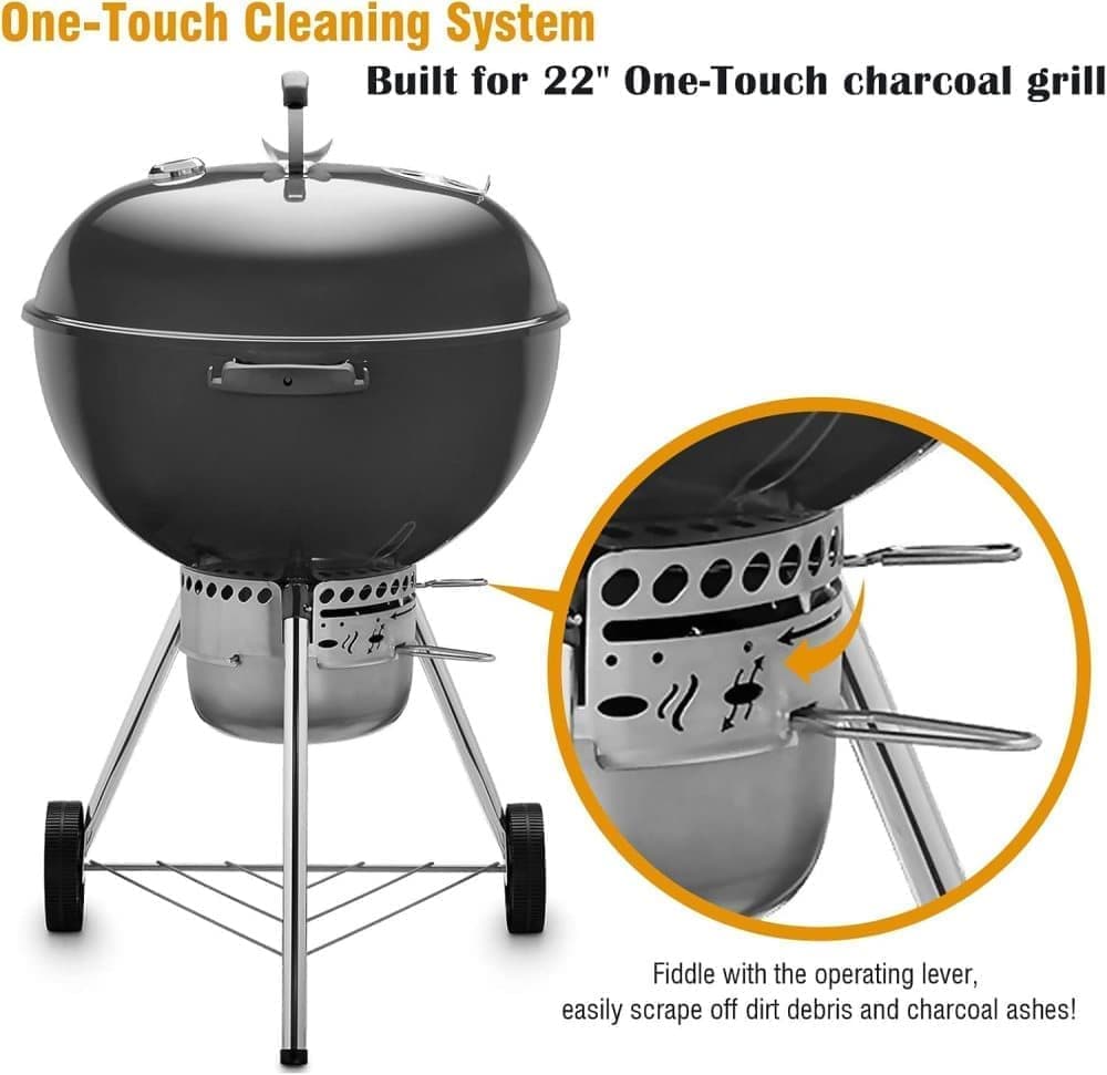 Weber One-Touch Cleaning System Kit, Heat Resistant and Easy to Install, 22-1/2-Inch — image 3