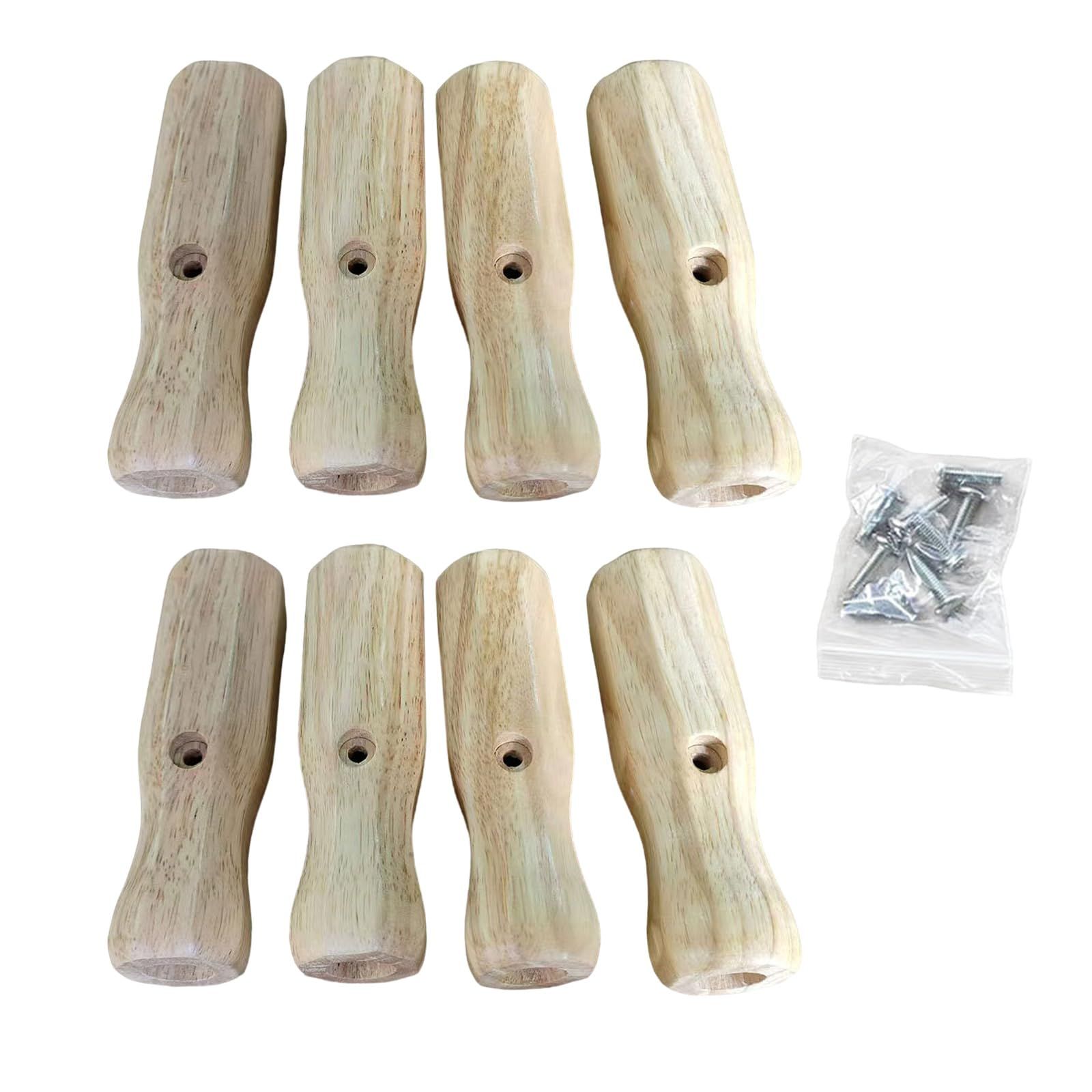 8Pcs Football Game Rod Handle Stick End Caps Grip for Desktop Soccer Table Top Foosball Table Handle Grip Replacement(wood color) — image 2
