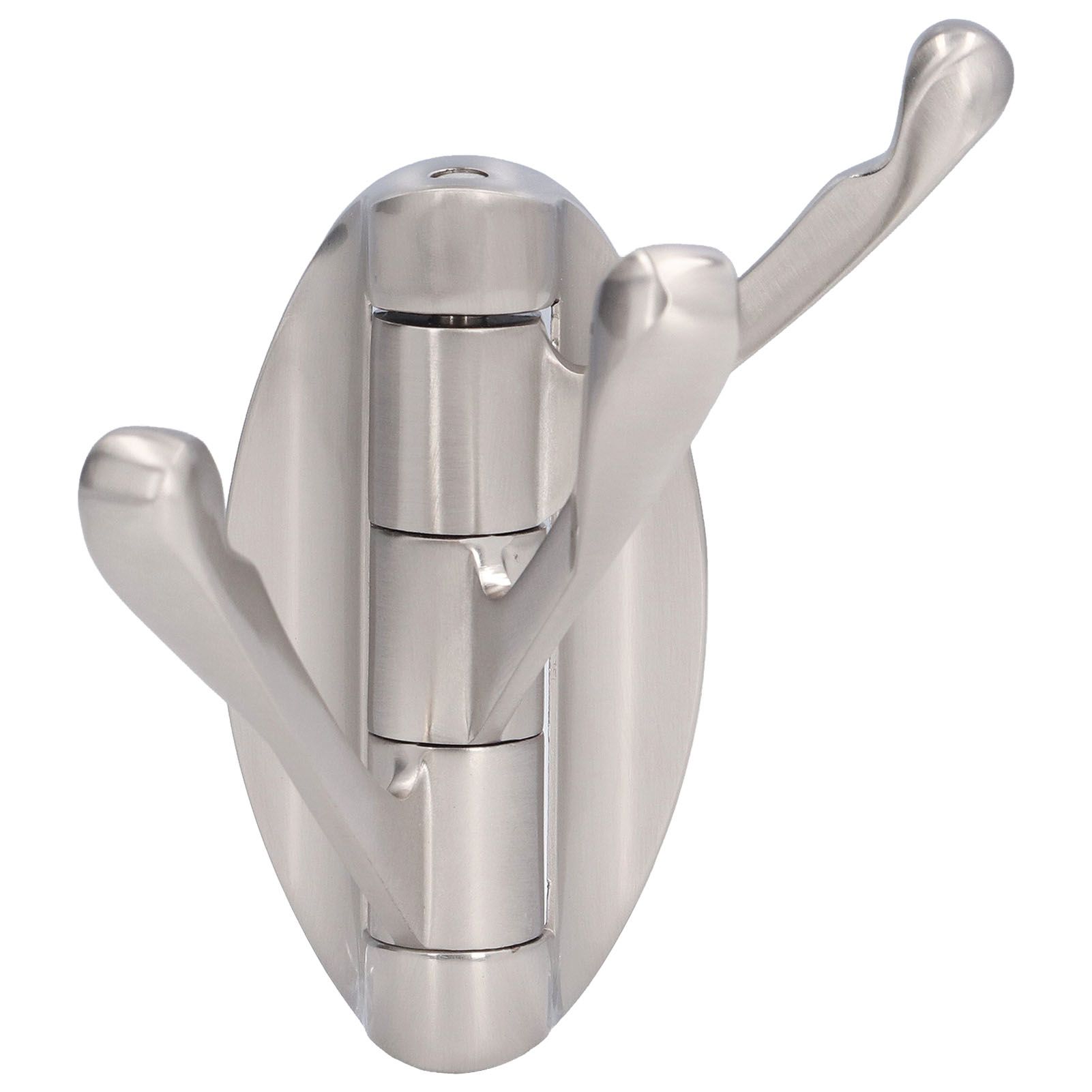 3 Clothes Hook Zinc Alloy Heavy Duty Coat Hook with Round Base for Bedroom Bathroom Closet — image 2