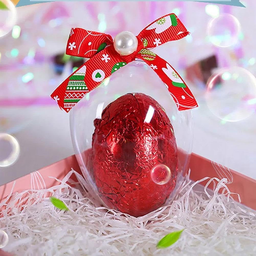 Giant Transparent Easter Eggs - DIY Blank Easter Egg, Clear Easter Eggs Empty Plastic Surprise Eggs Fillable for Easter Basket Stuffers Party Decoration — image 4