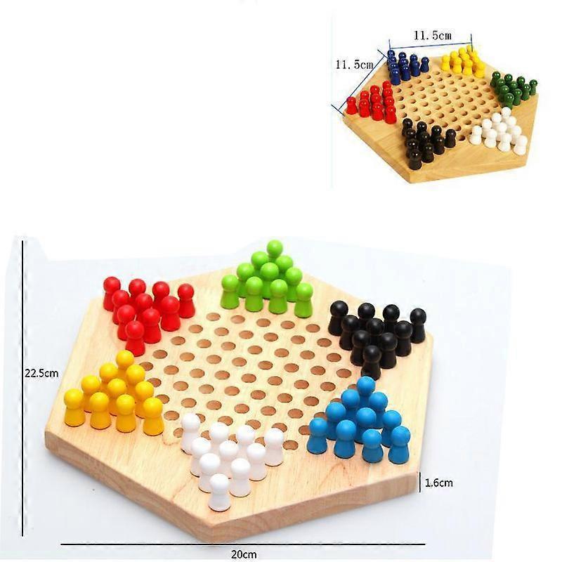 Chinese Checkers Wooden Building Board Games for babies Classic Set Halma Family Strategy Pieces โ image 4