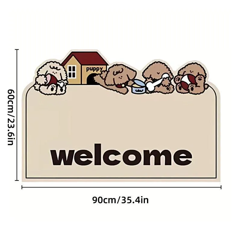 Cartoon Non Slip Household Silk Circle Floor Mat Durable Entryway Rug Can Be Cut - Panda โ image 4