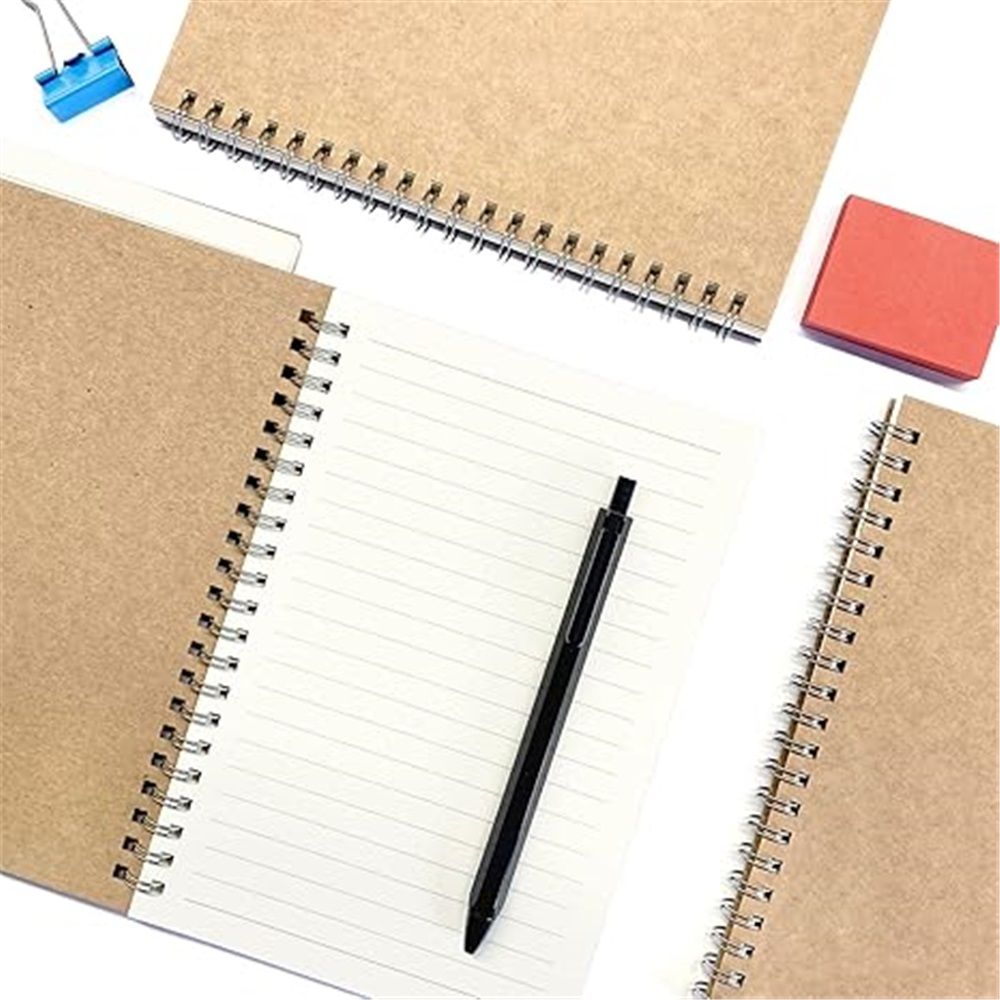 B5 Spiral Notebook/Spiral Journal Unruled, Thick Blank Paper & Hard Kraft Cover, 60 Sheets (120 Pages), 3-Pack, 9.8" x 6.65" โ image 5