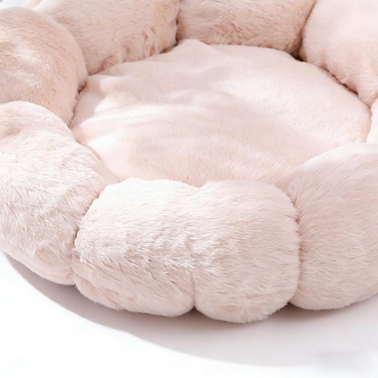 Cat basket - Warm basket for autumn/winter - Round cat basket - Dog mat - Dog basket - Cat basket for home - Pet basket - Pink - 50 cm โ image 2