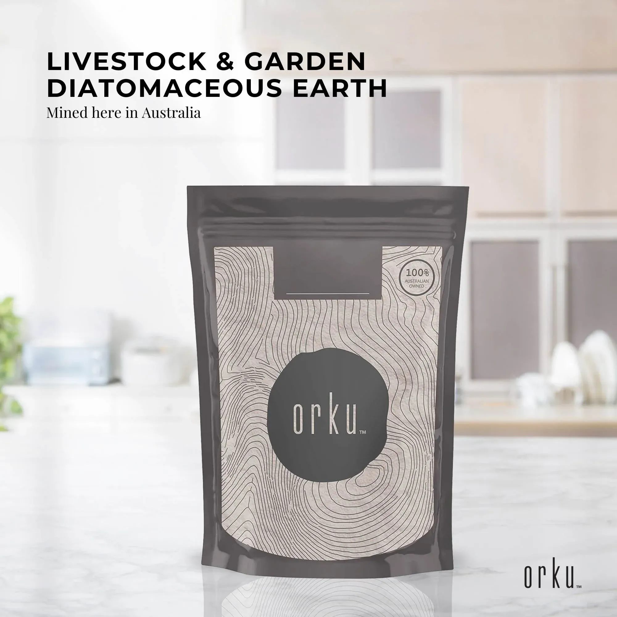 Orku 400g Fossil Shell Flour - Livestock Garden Pet Diatomaceous Earth ā image 2