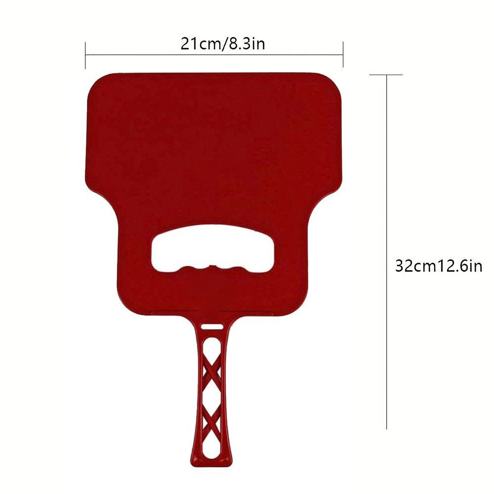 Barbecue Hand Fan - Manual Grill Hand Fan - Plastic Supporting Tool for Flame - Fan Hand for BBQ, Camping, Picnic, Outdoor Cooking, 2 Pcs(Black+Red) — image 5