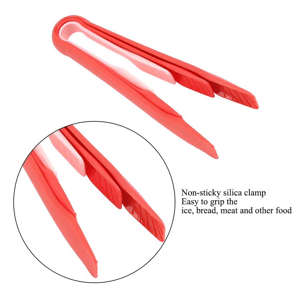 3 PCS Multifunctional Plastic Bread Tongs Food Clamps for Home Bakery (Red) — image 3