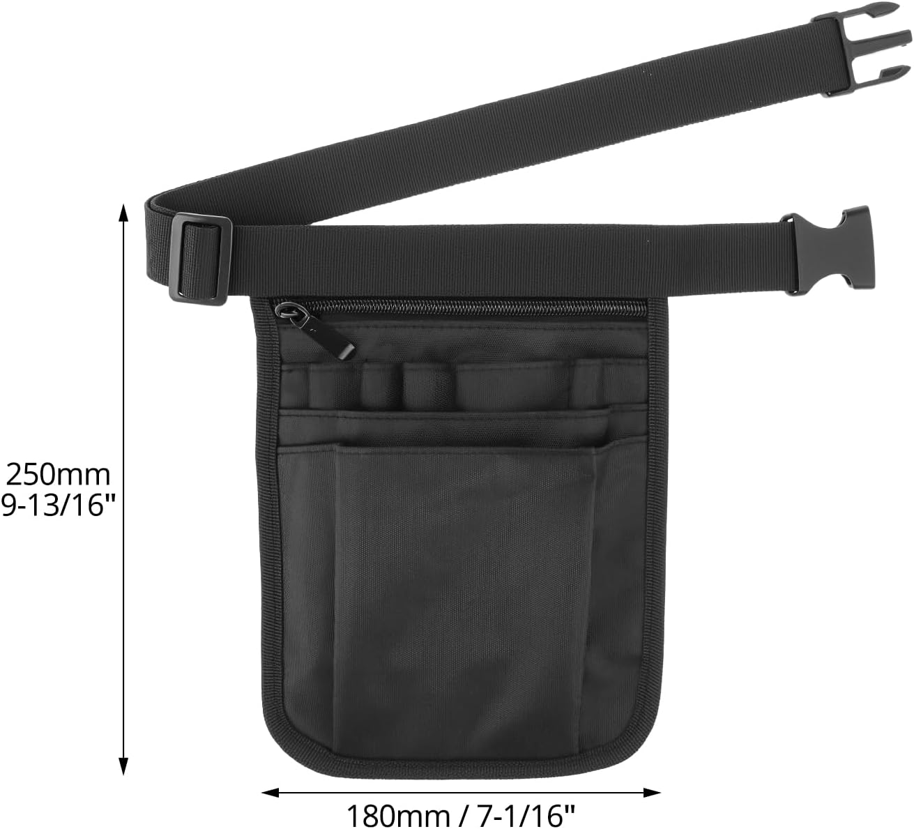 Nurse Waist Pouch Bag for Women Men, 2 Pack Utility Organizer Belt Pouch, Waist Tool Storage Bag, Oxford Fabric, 10x7 in, Black โ image 6