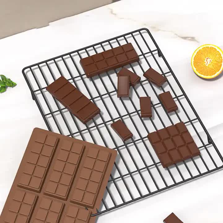 (5 PCS )YH916 Silicone Chocolate Bar Mold - BPA-Free, Heat-Resistant, Non-Stick Baking Tray, Measures 26 cm x 17 cm x 1.5 cm โ image 2