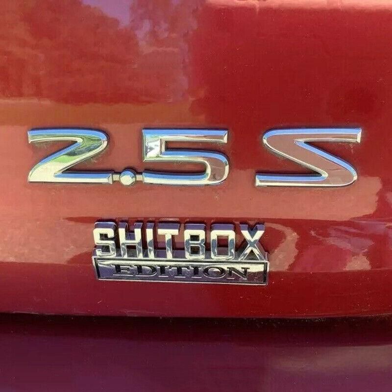 Funny Car Emblem Badge Sticker 8x3cm Metal Self-Adhesive for Rear Boot or Window — image 3