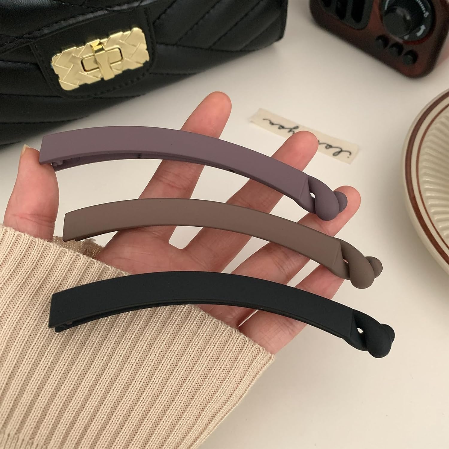 5 Pcs Banana Clip Vintage Hair Clips for Thin Hair Women Banana Clips for Thin Hair Strong Hold Banana Clips Hair Ponytail No Slip Clip Fine Hair Accessories โ image 6