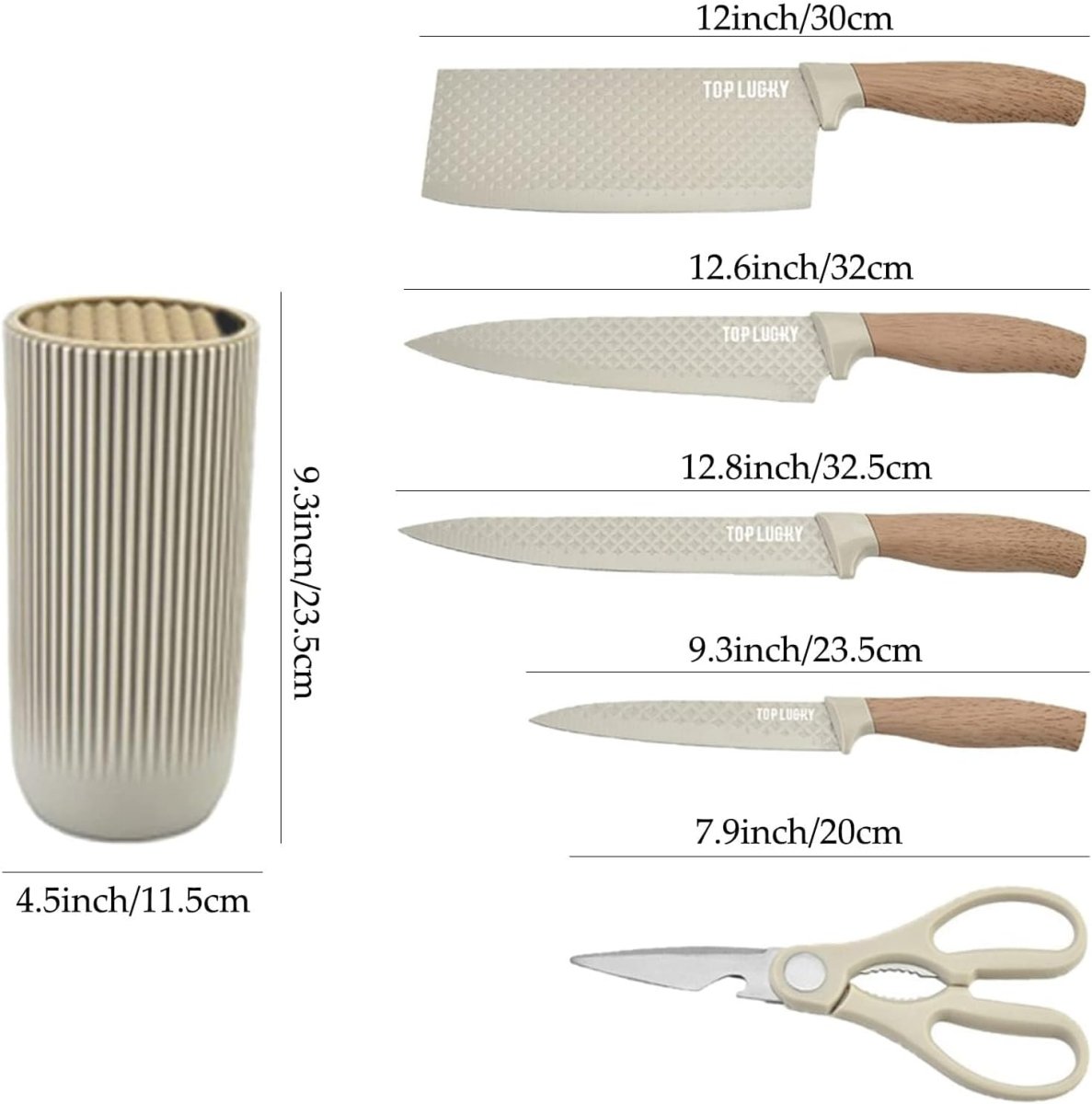 6-Piece Kitchen Knife Set Non-Stick Stainless Steel Blades with Universal Knife Block โ image 4