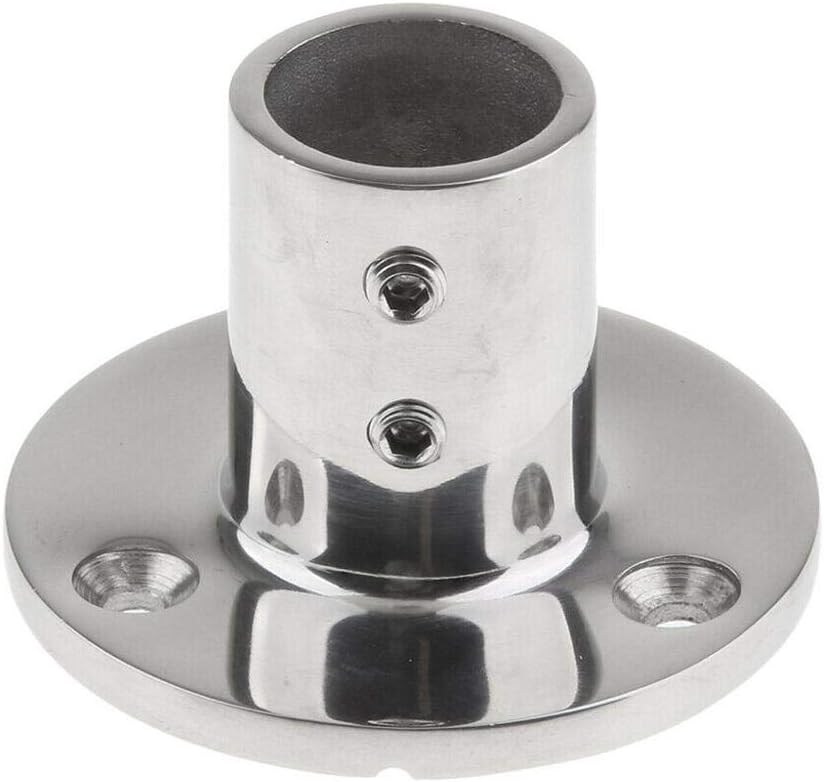 7/8''(22mm) 90 Degree Heavy Dudy 316 Stainless Steel Marine Tube Boat Hand Rail Round Base Bimini Top Fitting Hardware