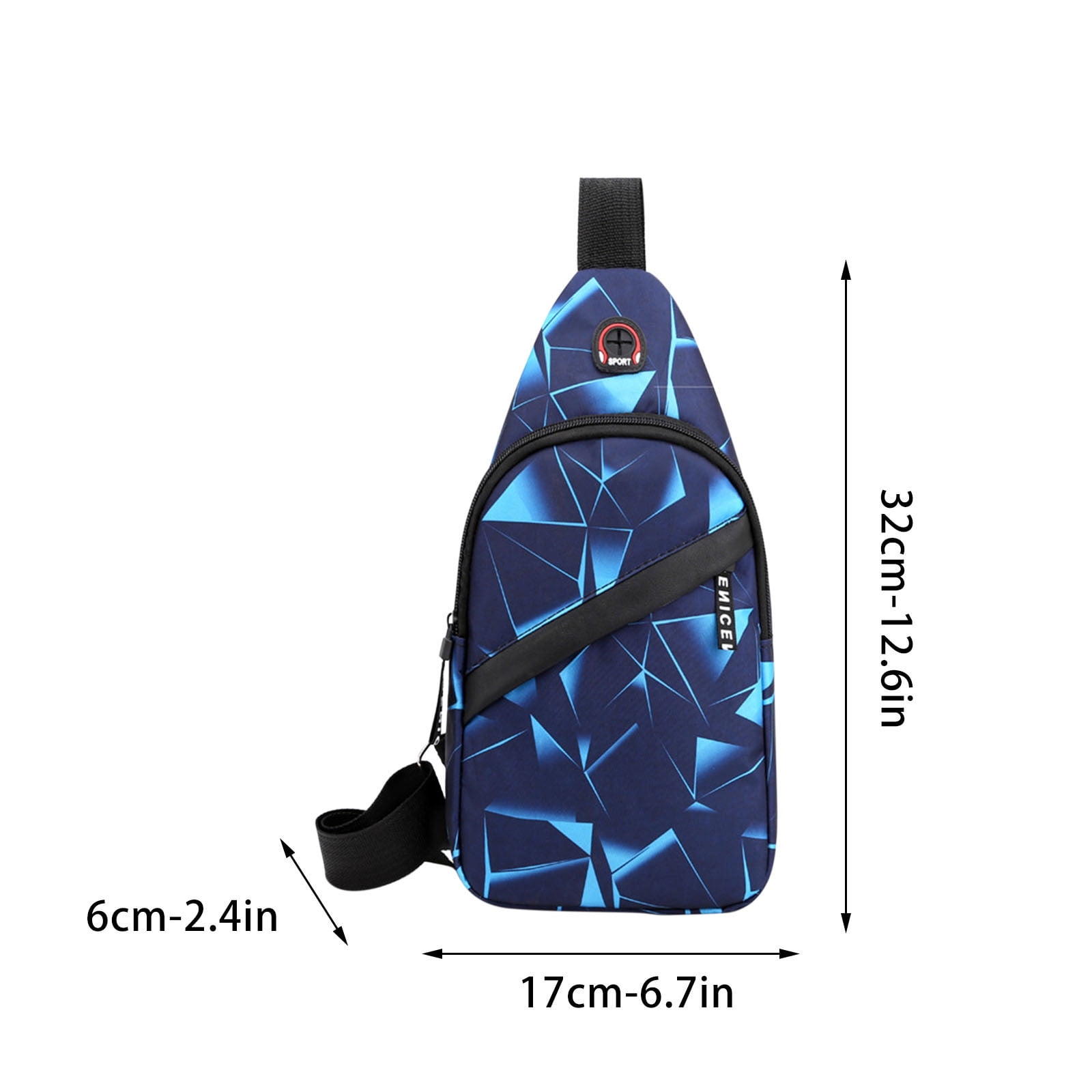 Sling Bag for Women, Crossbody Sling Backpack Small Sling Bag Multipurpose Crossbody Shoulder Bag Travel Hiking Backpack, Sling Bag for Men #4-Blue — image 2
