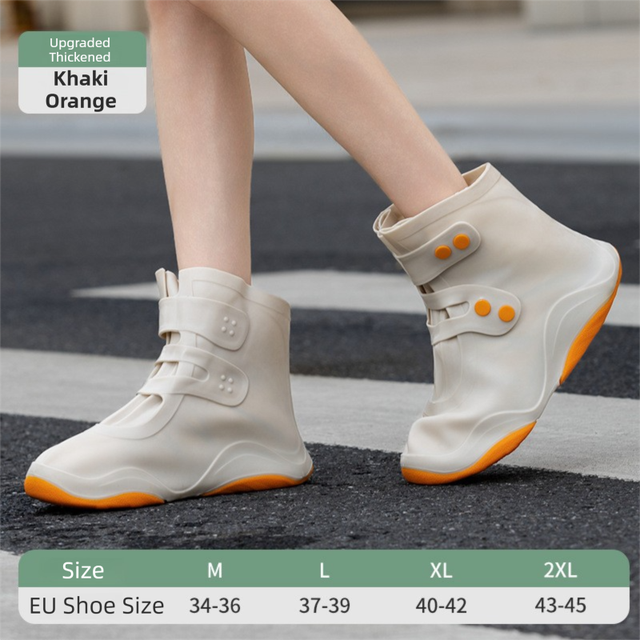 Thickened Waterproof Silicone Rain Shoe Covers and USB Powered Telescopic 3-Setting Timer Shoe Dryer Set for Rainy Season Commuting Camping Hiking Use — image 2