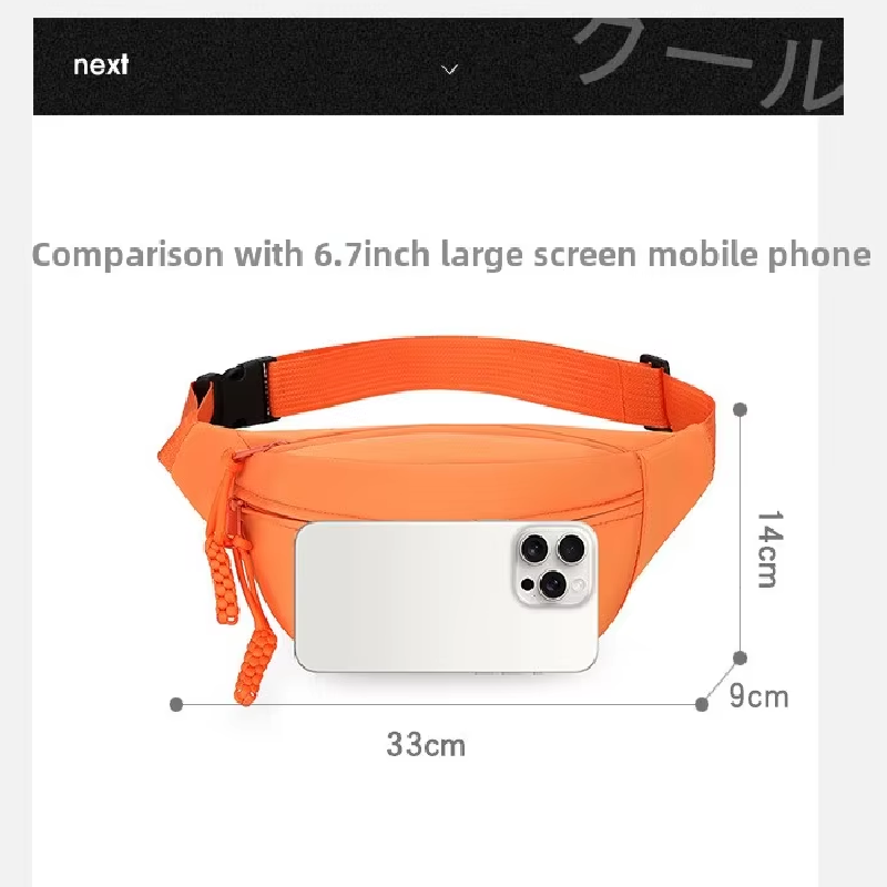 Pink Women's Fashion Crossbody Sling Bag Large Capacity Casual Shoulder Bag Waterproof Nylon Waist Pack for Travel Sports — image 6