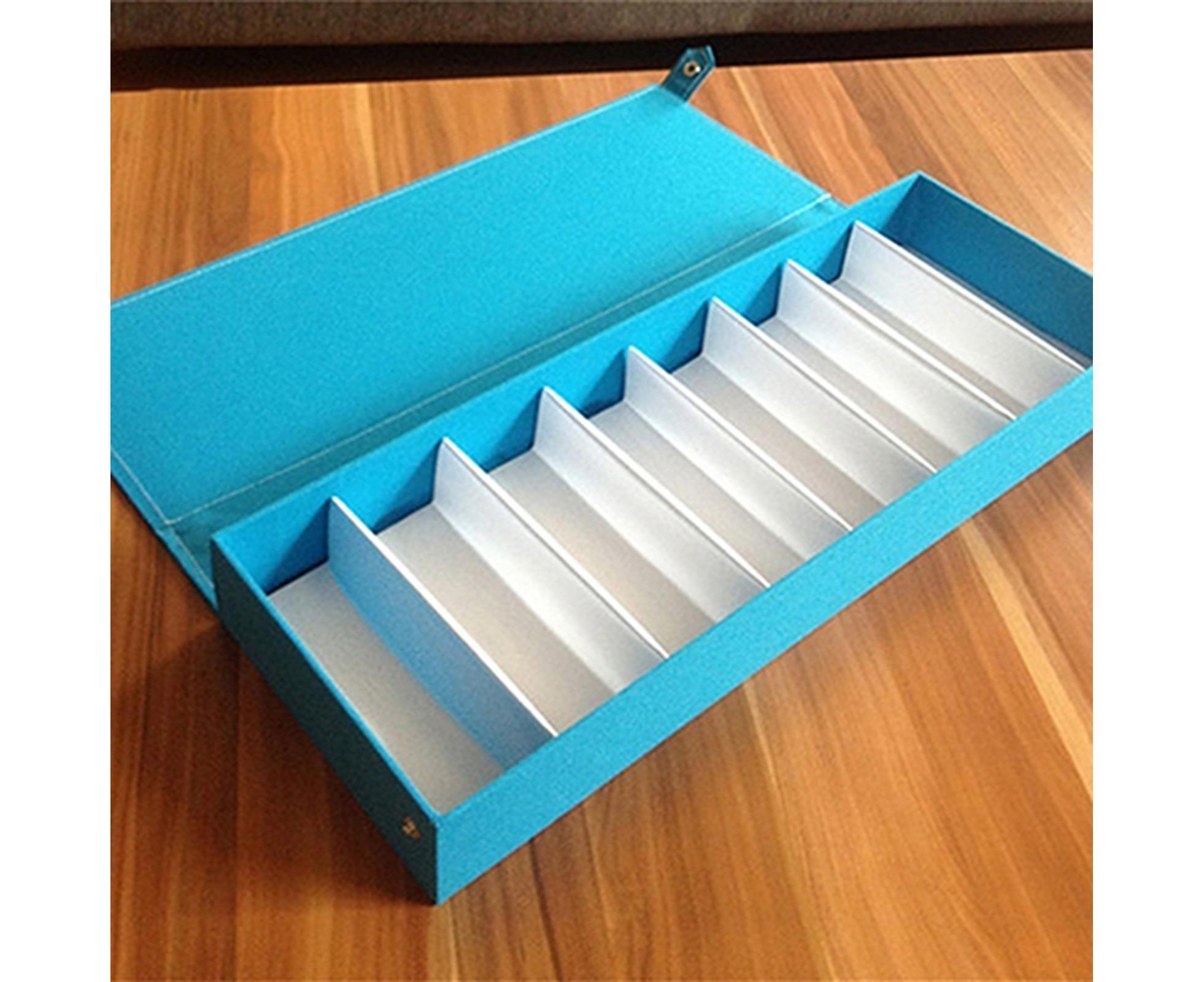 8 Grid Sunglass Glasses Storage Case Eyeglasses Display Glasswear Box Tidy Tool-Blue - Blue โ image 2