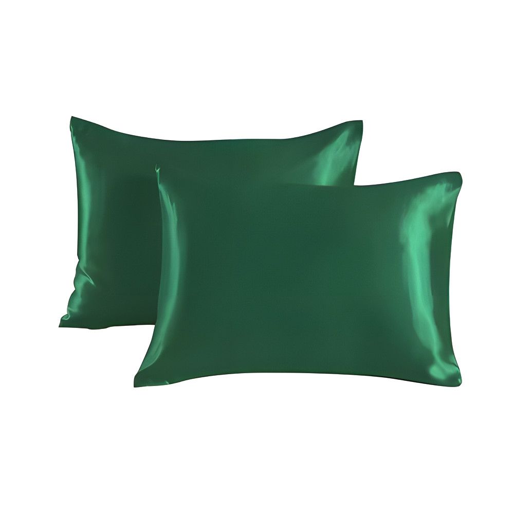 2-pack Satin Pillowcase, 50 × 66cm, Dark Green