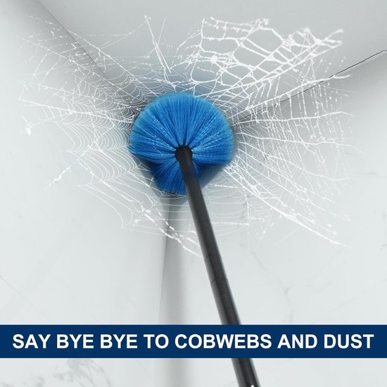 Dust brush head - 8" diameter blue screw head for spider web vacuum cleaners — image 4
