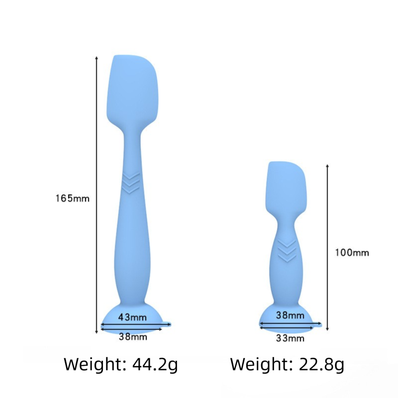 4-Pack Blue Large Silicone Ointment Applicator Spatulas(16.5 CM x 3.8 CM) - Cream Spreader with Suction Base, Hygienic & Precise โ image 2