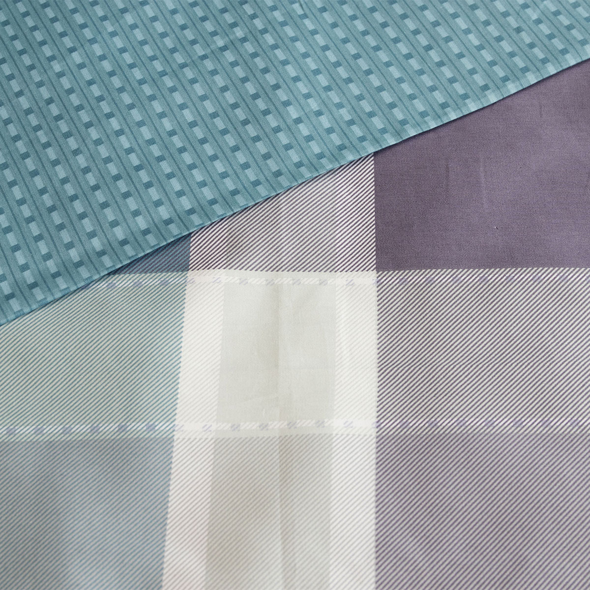 Ardor 250TC Costa Check Cotton Sateen Quilt Cover Set Queen — image 3