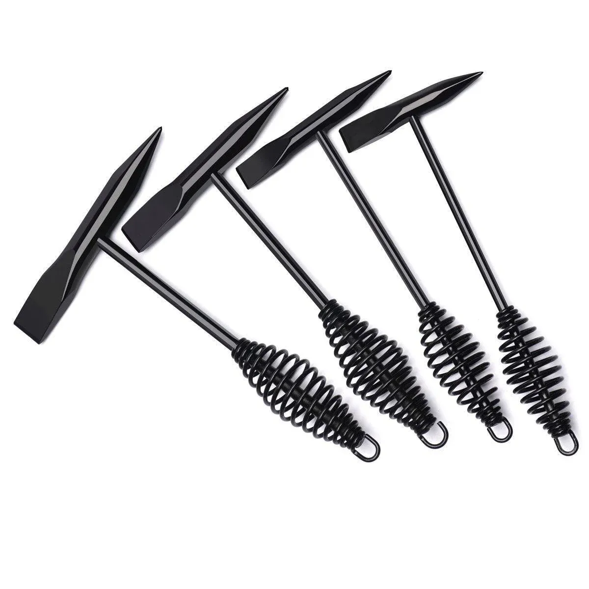 Welding Chipping Hammer Spring Handle Hold Heart Cleaning Harden DIY Metal Black - 670g โ image 3