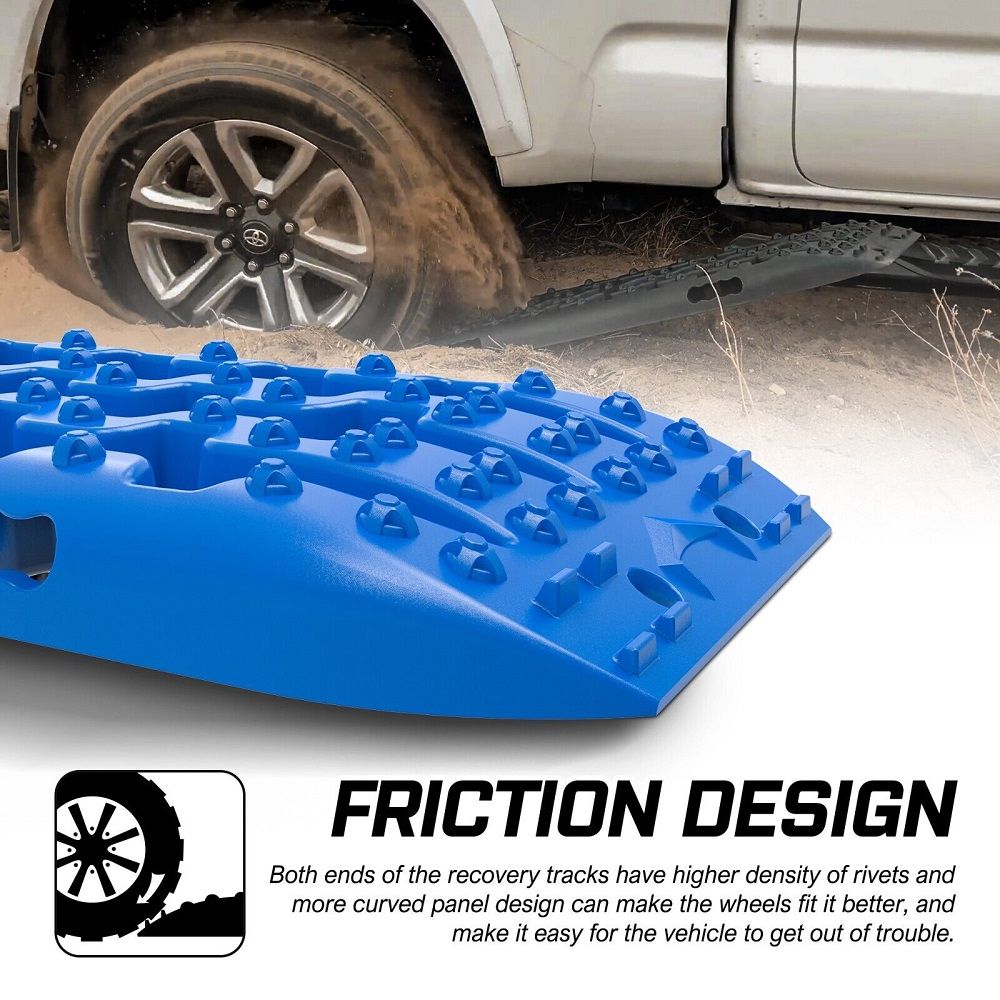 X-BULL Recovery tracks Boards 10T 2 Pairs Sand Mud Snow With Mounting Bolts pins Blue โ image 5