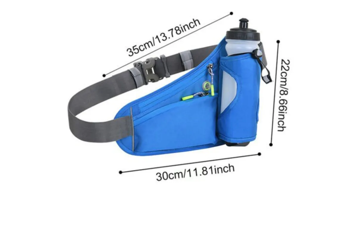 Sport Hydration Belt Bag Portable Breathable Outdoor Running Water Bottle Holder - Black โ image 4