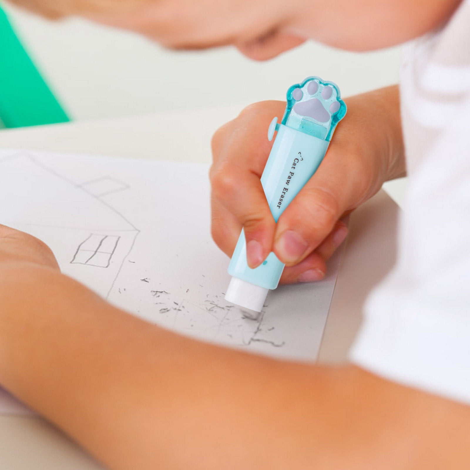 Erasers for Pencils 2 Pack, Cute Pencil Erasers for Office, Erasers for Drawing Sketching Blue โ image 5