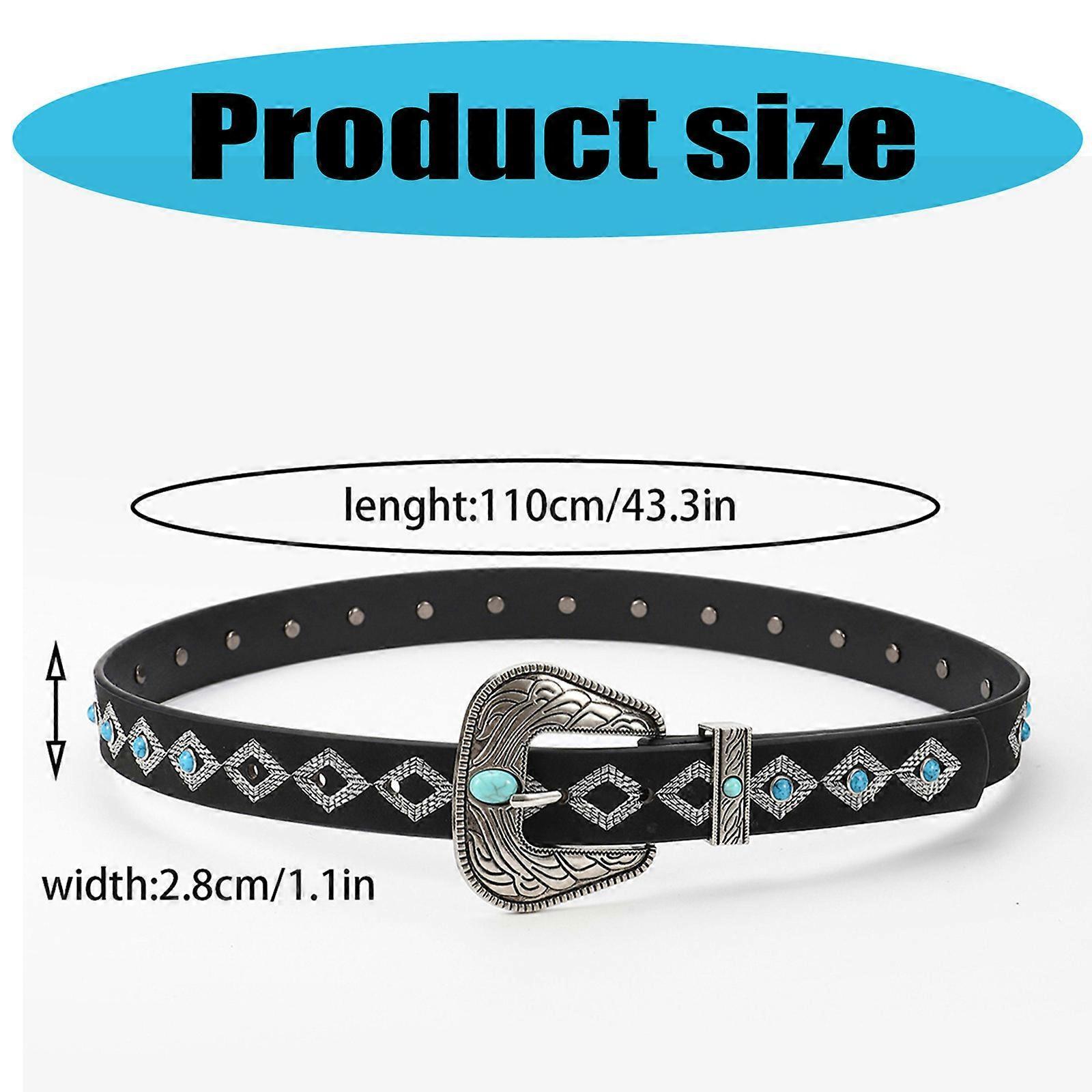 Cream PU Leather Belt, Adjustable Unisex Punk Waist Belt for Casual Wear โ image 3
