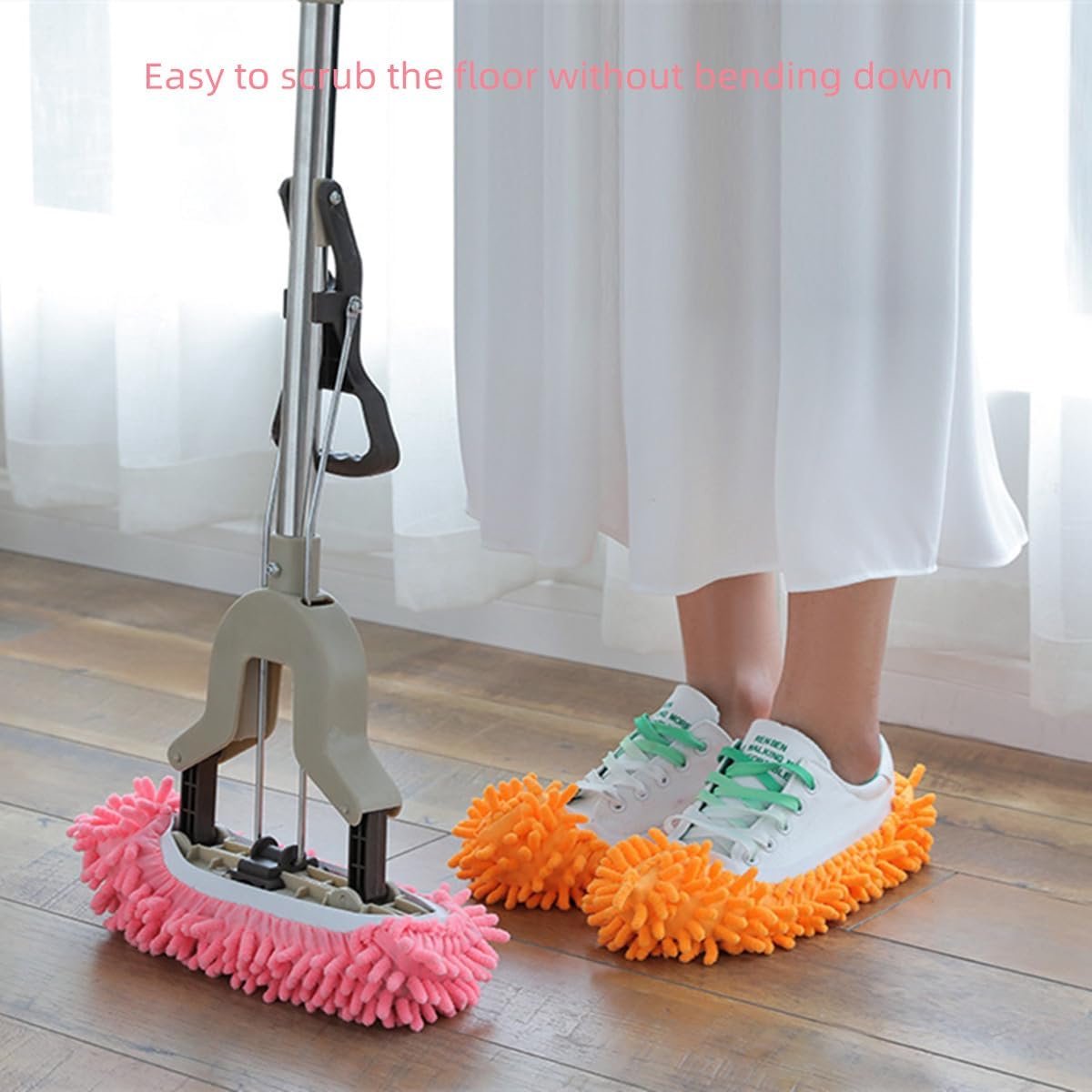 Shoe Covers - 5 Pairs - Mop Shoe - Shoe Cover - Shoe Protectors - Cleaning Shoes - Mop Slippers - Easy Cleaning - Mopping - Cleaning - Mop Set - Reusable - For — image 3