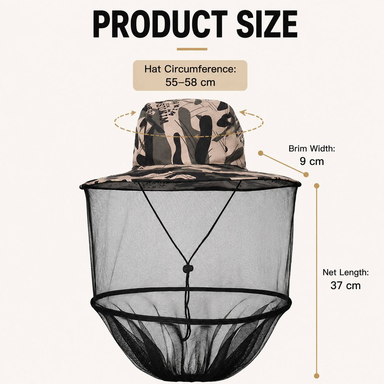 Grey Foldable Mosquito Net Fishing Hat with Storage Bag - Wide Brim Sun Shade and Adjustable Dense Mesh Face Veil, Outdoor Headwear for Angling & Leisure โ image 4