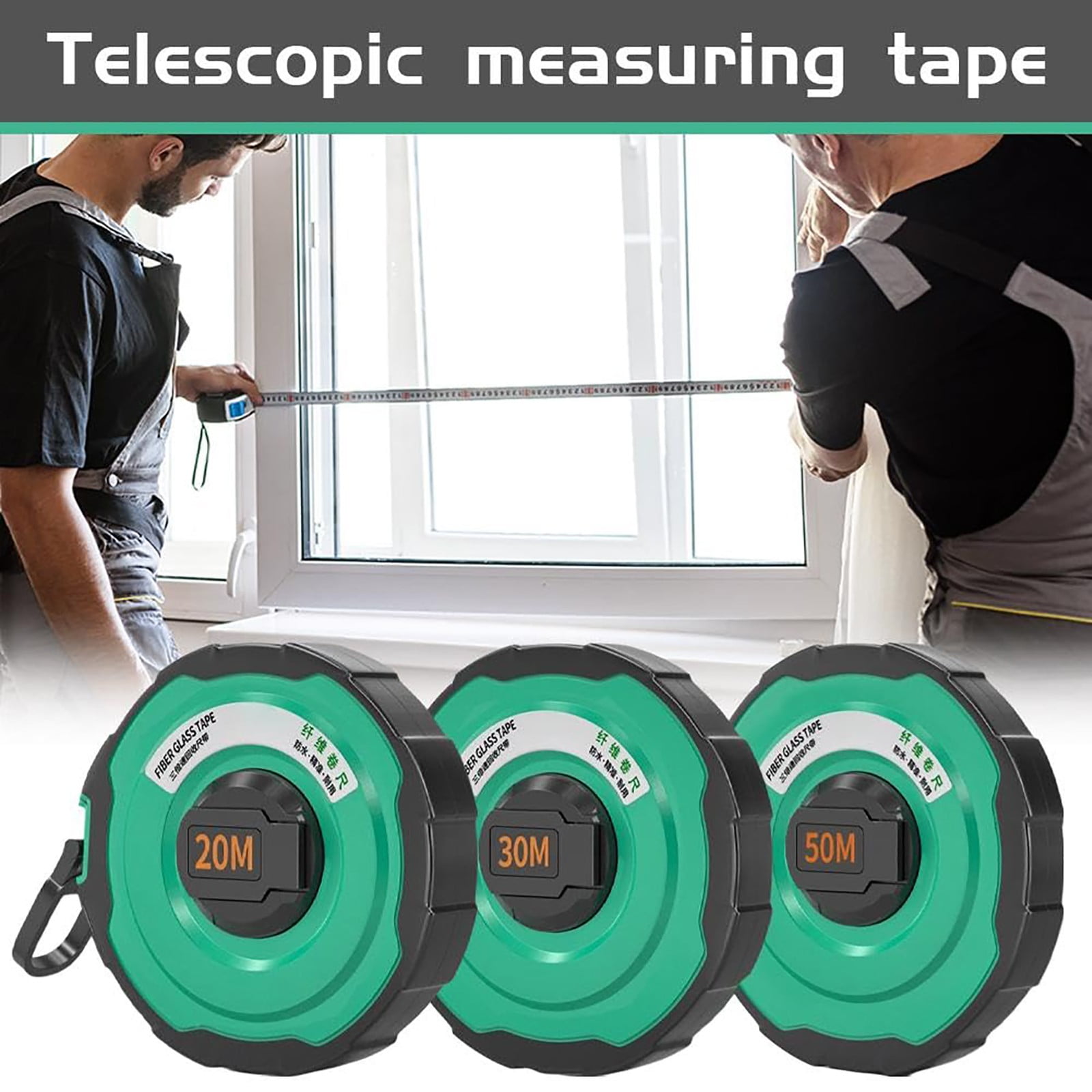 Disc Tape Measure a, 1 20M Measuring Tape Metric Tape Measure Double Scale Soft Leather Ruler Measurement Tape with for Surveying Engineering One Size C — image 5