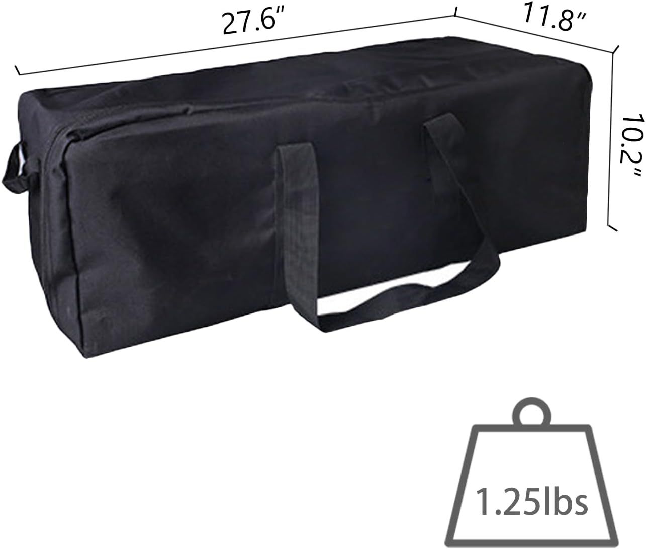 Foldable Heavy Duty Travel Duffle Bag, Sports Storage Bag for Camping, Hiking, Gym Equipment and Team Travel, Black, 70.1 x 30 x 25.9 cm โ image 2